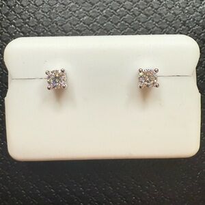 Moissanite Silver Stud Earrings .25 CTW | Screwback | 925 Sterling